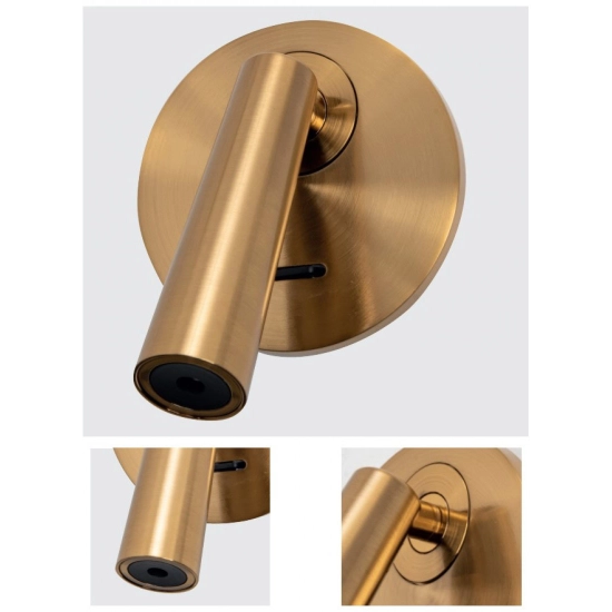 H71 HOTEL SCONCE RECESSED LED 1X3W BRUSHED BRASS Zambelis Lights